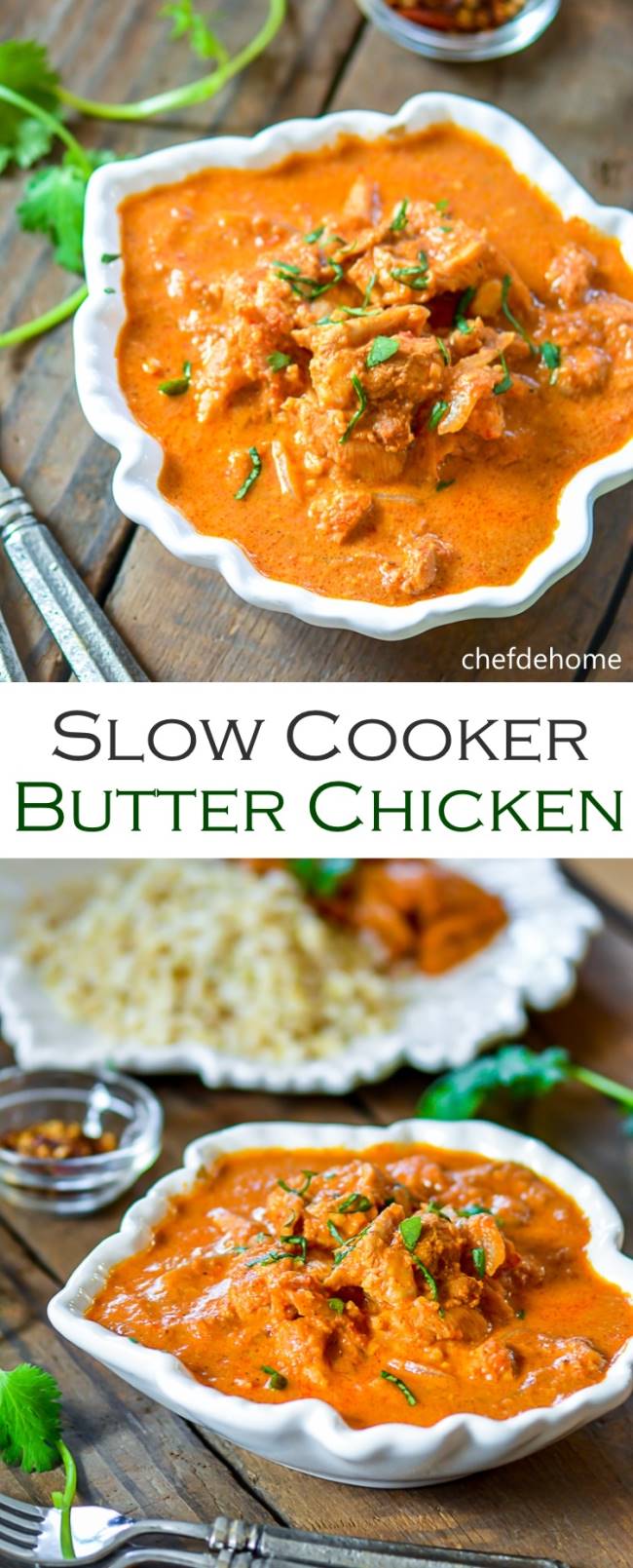 Restaurant Style Butter Chicken in Slow Cooker Recipe | ChefDeHome.com